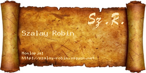 Szalay Robin névjegykártya
